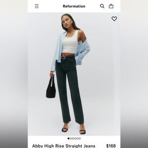 Reformation Abby high rise straight jeans
